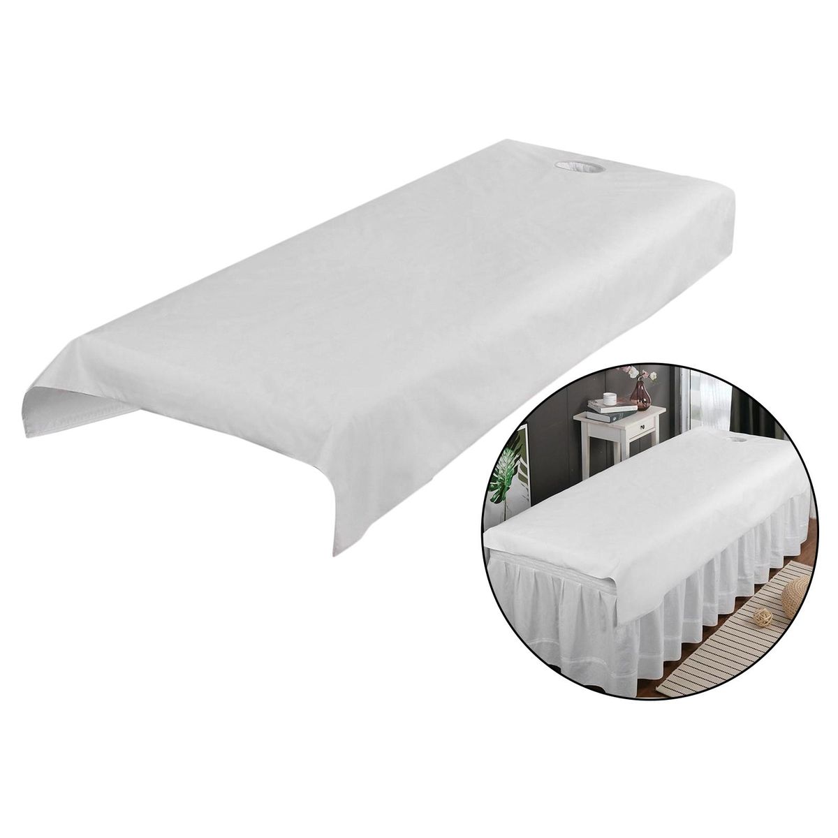 Massage Bed Sheet - Beauty Massage SPA Couch Cover White