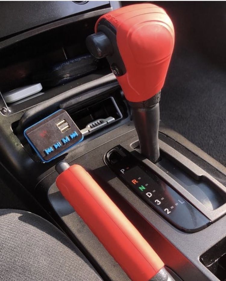 Red Color Silicon Gear Shift Knob Cover With Hand Brake