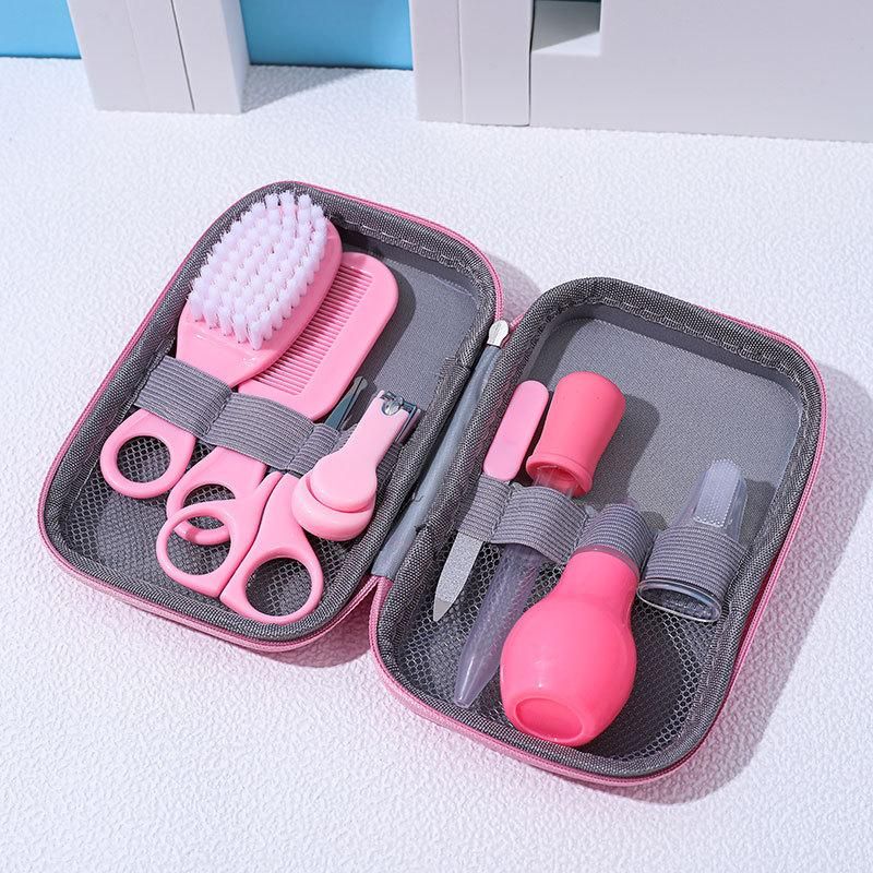 8pcs/Set Newborn Baby Kids Nail Hair Health Care Medicine Feeder Thermometer Grooming Brush Kit Baby Essentials Material Safety