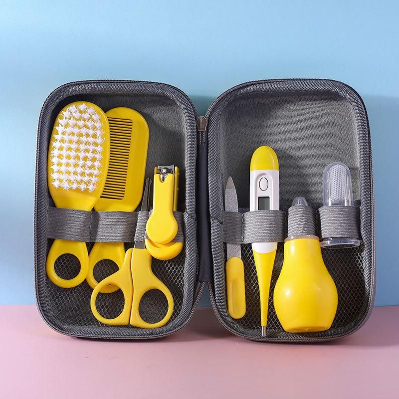 8pcs/Set Newborn Baby Kids Nail Hair Health Care Medicine Feeder Thermometer Grooming Brush Kit Baby Essentials Material Safety