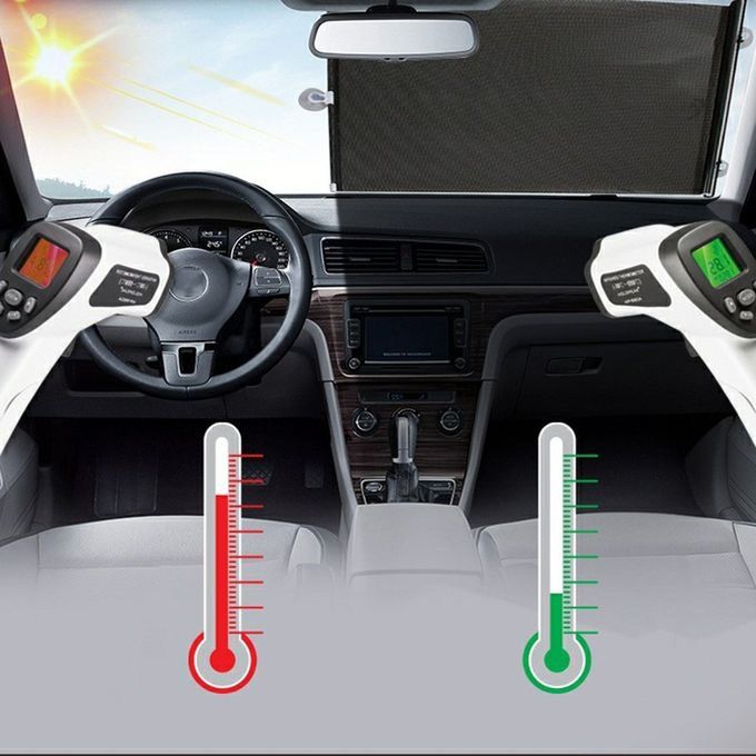 Universal 2 Pieces Sun Blind Automatic Retractable Sunshade For All Cars