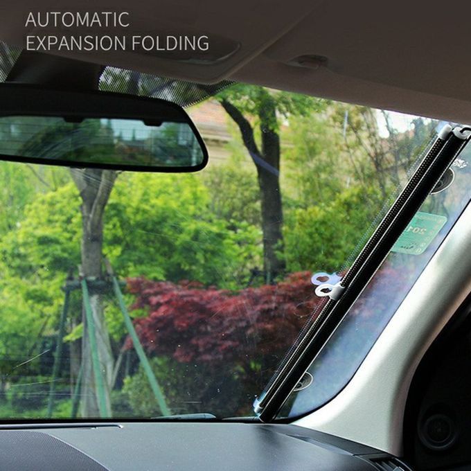 Universal 2 Pieces Sun Blind Automatic Retractable Sunshade For All Cars