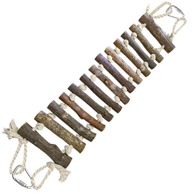 Bird Ladder Bridge Helps Birds With Balance Bright Durable And Flexible Made With Natural Wood And Edible Dye Easy Installation Exercise - Wide 7Cm