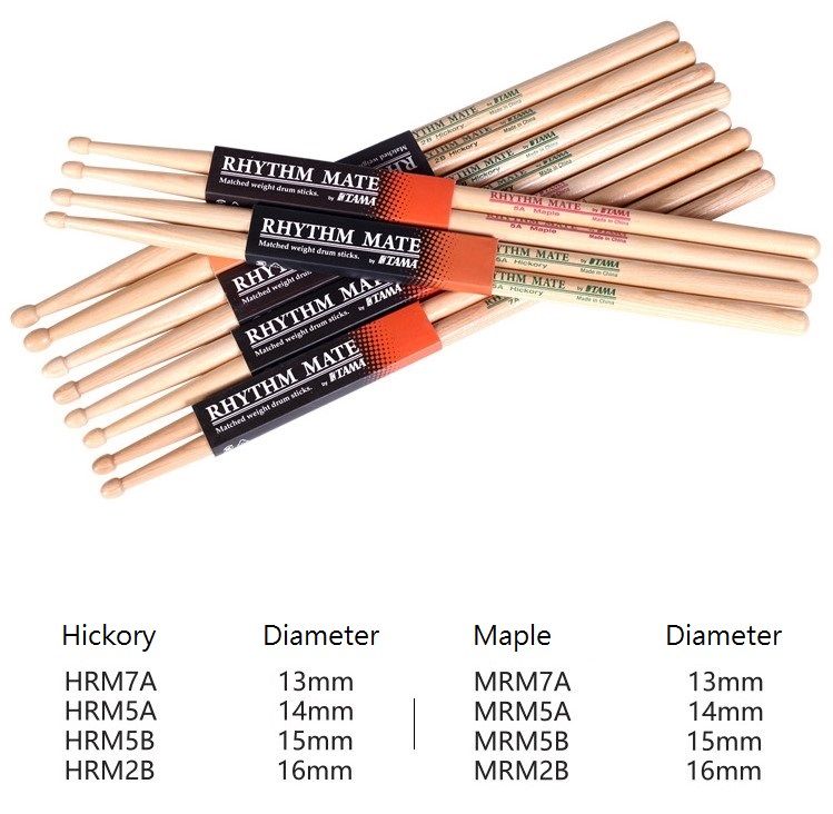 Rhythm 5A TAMA Mate Maple Drum Hickory 2B 7A HRM 5B Stick