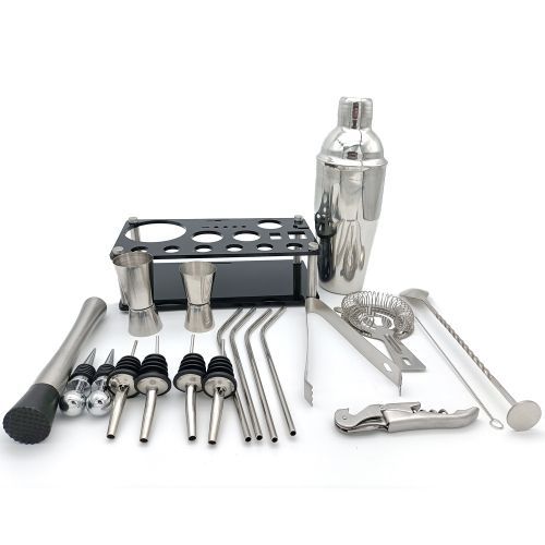20pcs Cocktail Set Boston Shaker Mixer Stainless Drink Home