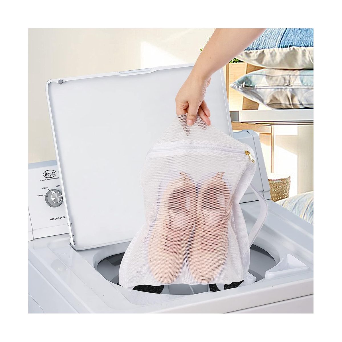 3 Pcs Sneaker Wash&Dry Net Bag for Dryer,Honey C