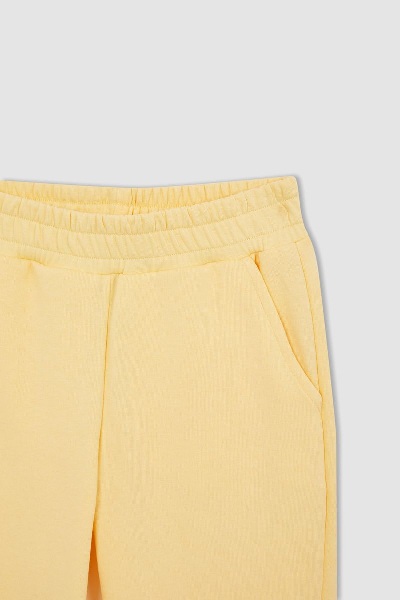 Girl - Regular Fit Knitted Bottom Trousers - Yellow