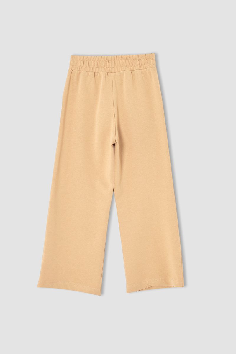 Girl Relax Fit Knitted Trousers - Beige