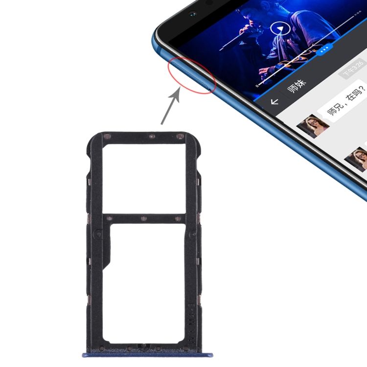 SIM Card Tray + Micro SD Card Tray For Huawei Honor Play 7X