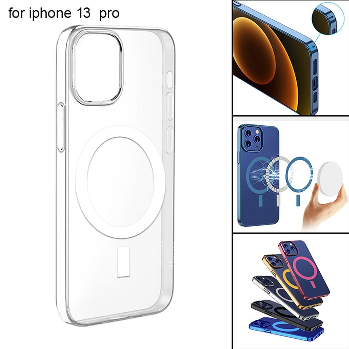 Phone Case Lightweight Thin Scratch Resistant Clear Transparent 13 Pro
