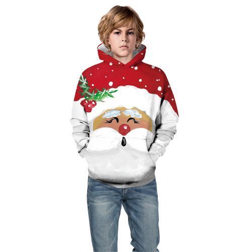 Children's Christmas Hooded Sweater---TZ296