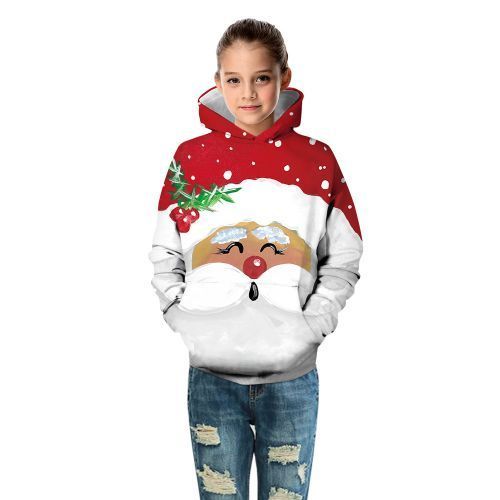 Children's Christmas Hooded Sweater---TZ296
