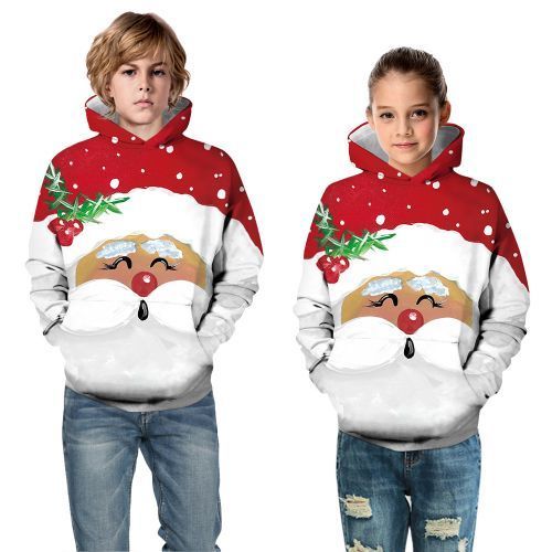 Children's Christmas Hooded Sweater---TZ296