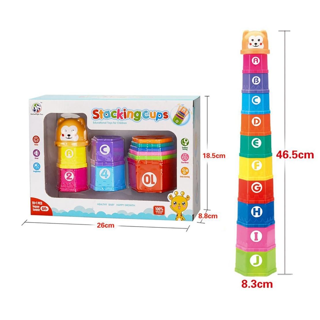 Baby Stacking Cups Children's Educational Bear Building