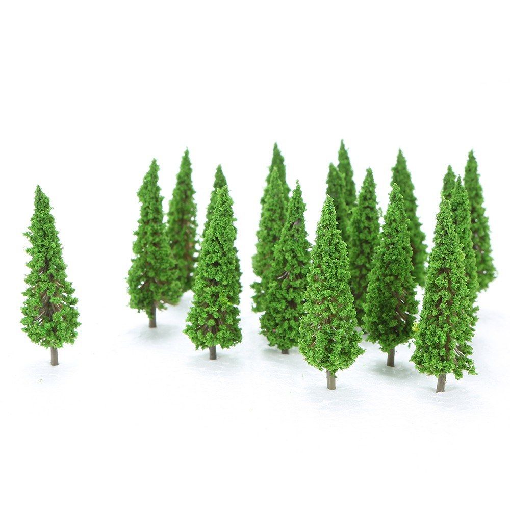 150pcs Mini Architectural Plastic Green Trees Scale Models