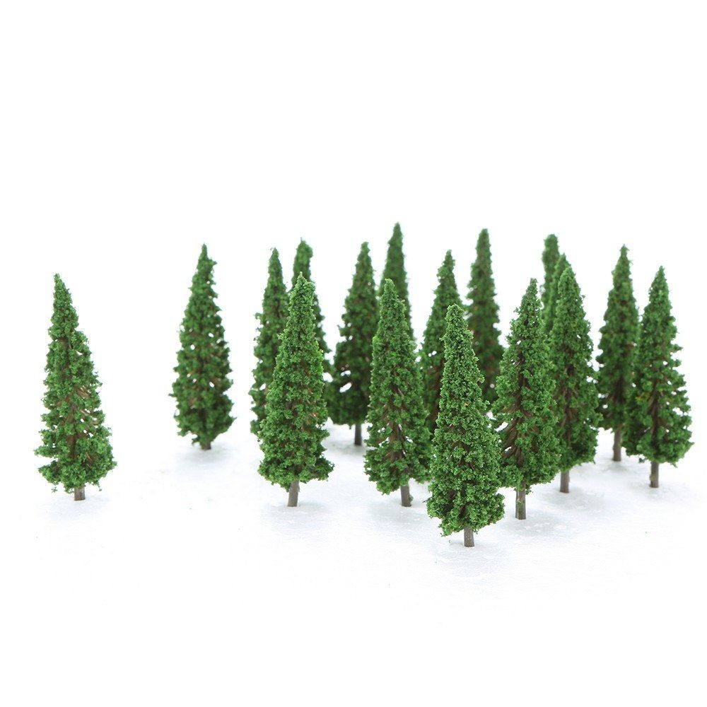 150pcs Mini Architectural Plastic Green Trees Scale Models