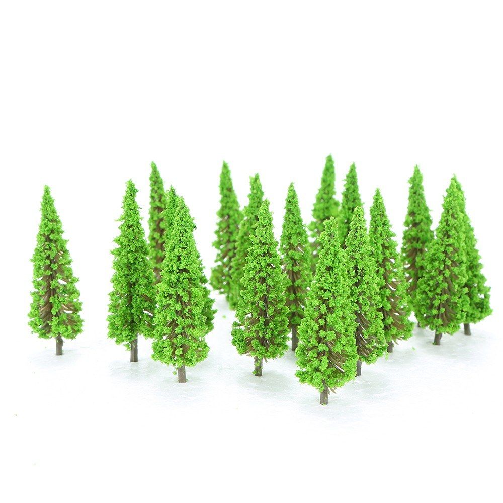 150pcs Mini Architectural Plastic Green Trees Scale Models