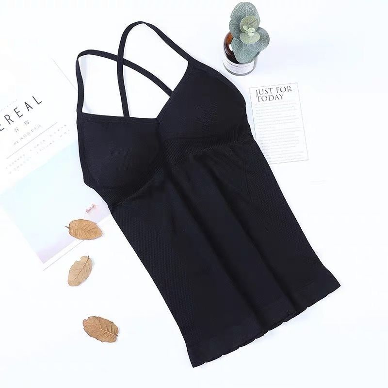Black Quality Ladies Bra Camisole Top/Yoga Top