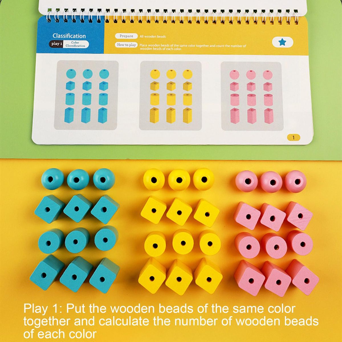 1 Set Lacing Beads Toys Lacing Blocks Beads Game