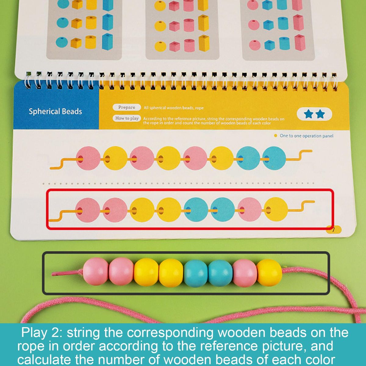 1 Set Lacing Beads Toys Lacing Blocks Beads Game