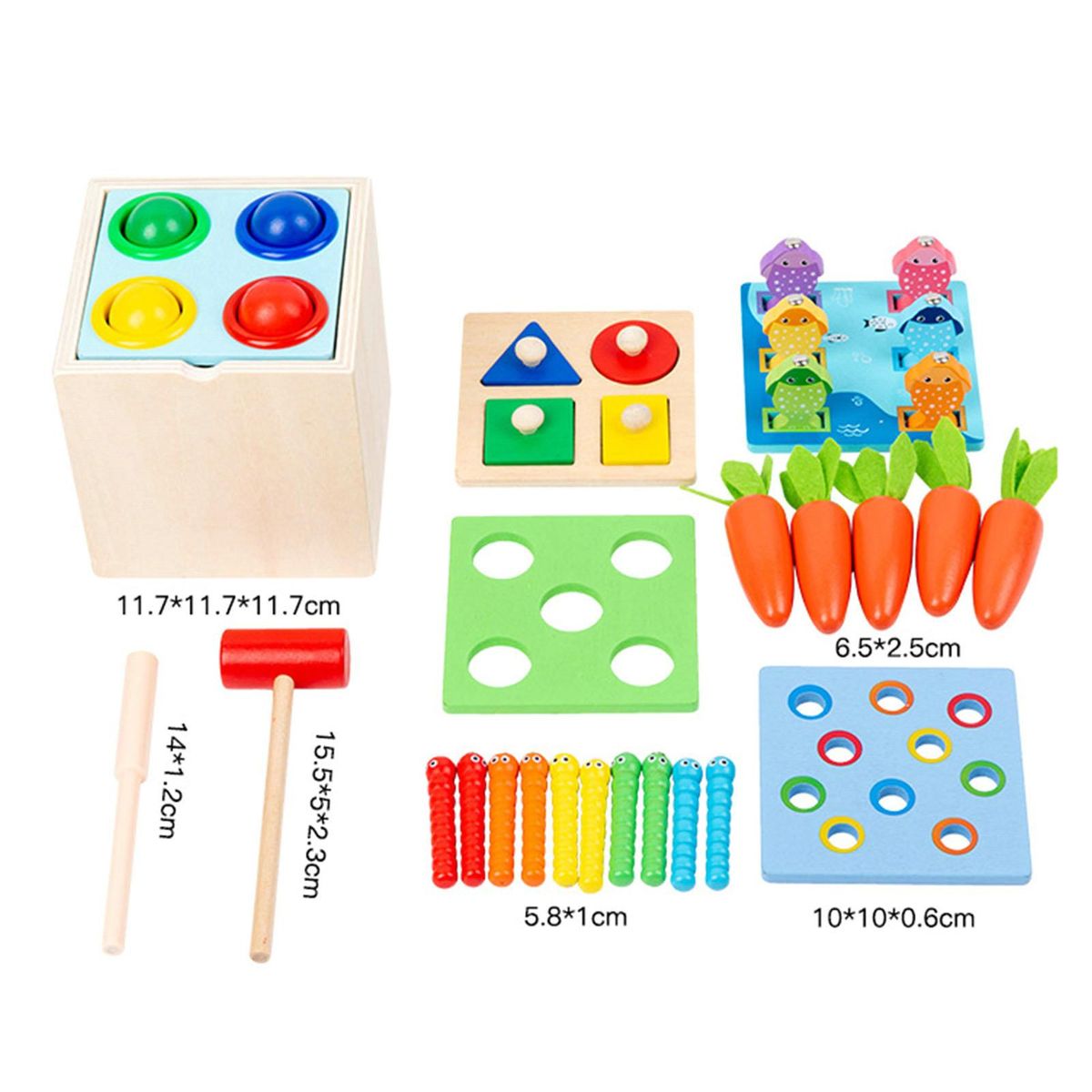 1 Set Shape Sorting Box Wood Shape Sorting Game Learning Fine Motor Skills Game
