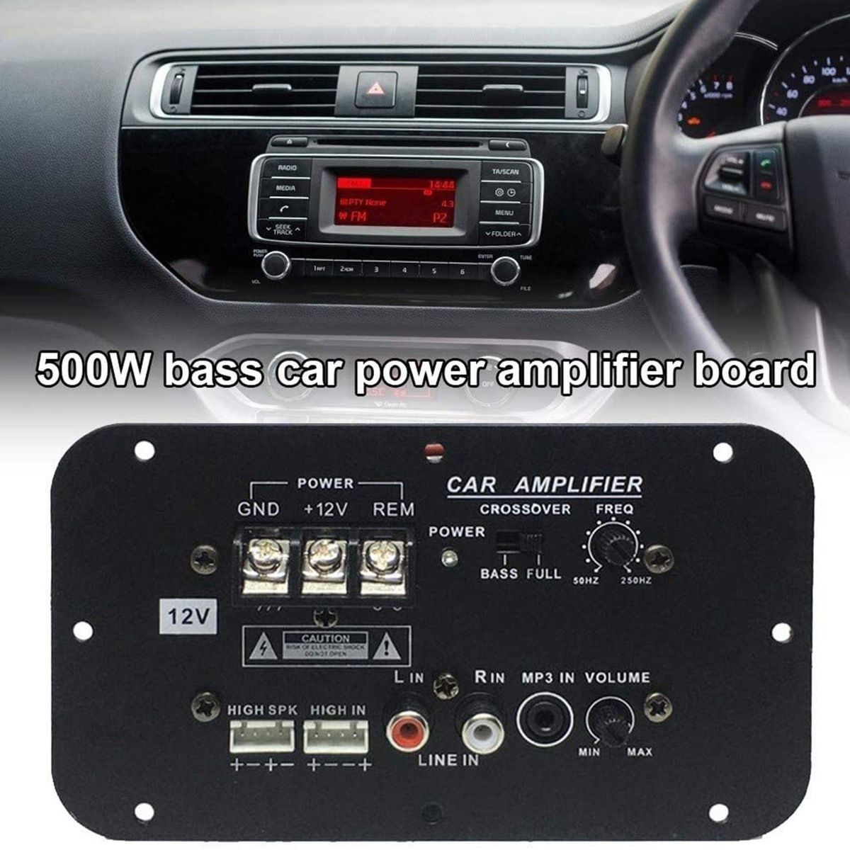 Car Subwoofer Amplifier Board, 500W HiFi Bass Amplifier Boar