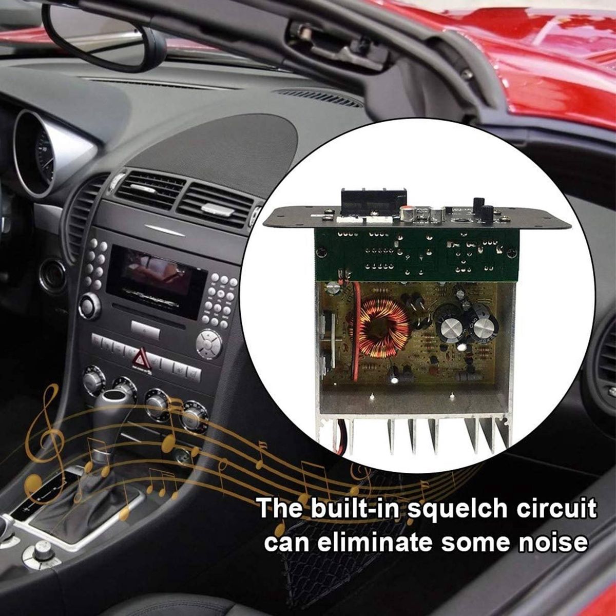 Car Subwoofer Amplifier Board, 500W HiFi Bass Amplifier Boar