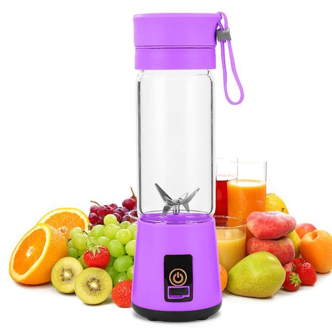 USB Mini Fruit Juicer Handheld Smoothie Maker Blender Cup, 6 Blades