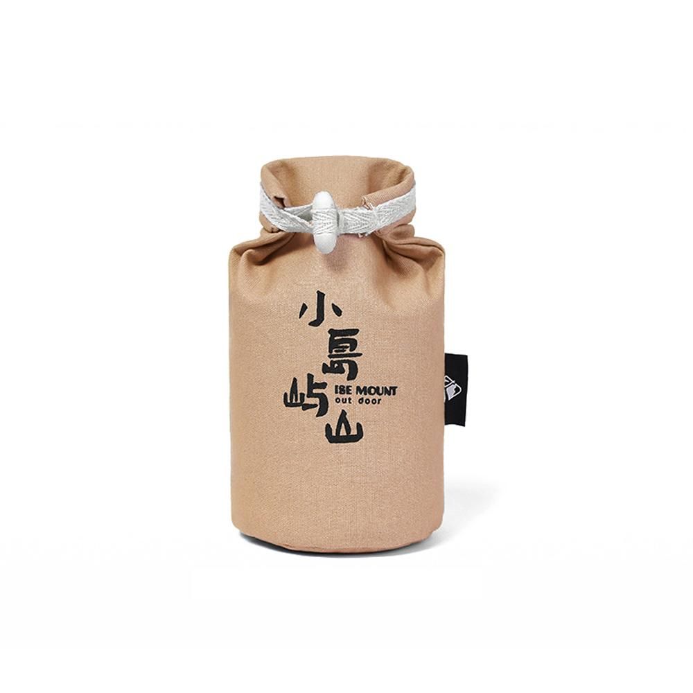 Outdoor Camping Grain Rice Canvas Storage Bag Funnel Mouth Wooden Buckle Bundle Mouth 680ml Large Capacity Dried Fruit Coffee Bean Carrying Bags