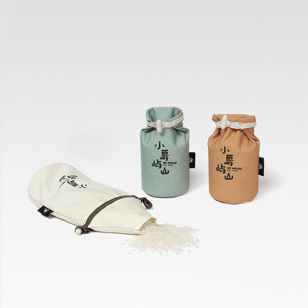 Outdoor Camping Grain Rice Canvas Storage Bag Funnel Mouth Wooden Buckle Bundle Mouth 680ml Large Capacity Dried Fruit Coffee Bean Carrying Bags