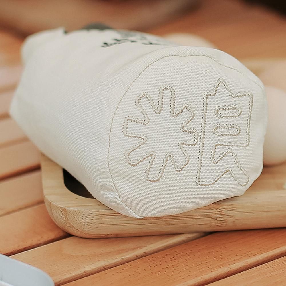 Outdoor Camping Grain Rice Canvas Storage Bag Funnel Mouth Wooden Buckle Bundle Mouth 680ml Large Capacity Dried Fruit Coffee Bean Carrying Bags