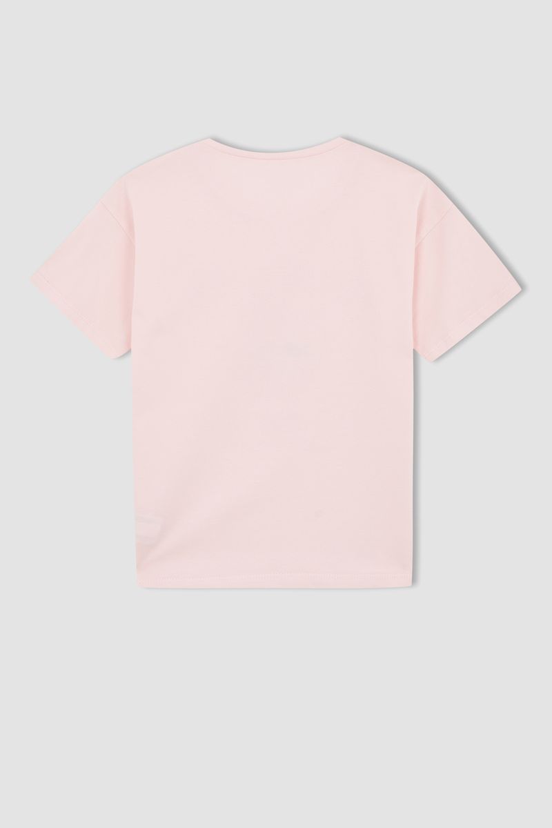 Girl - Oversize Fit Knitted Short Sleeve Body - Pink