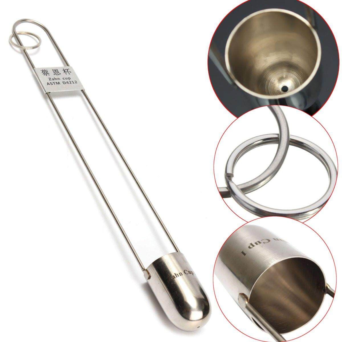 Zahn Viscosity Cup 1# Aperture 1.93mm Mixed Paint Stainless Steel Very Precise