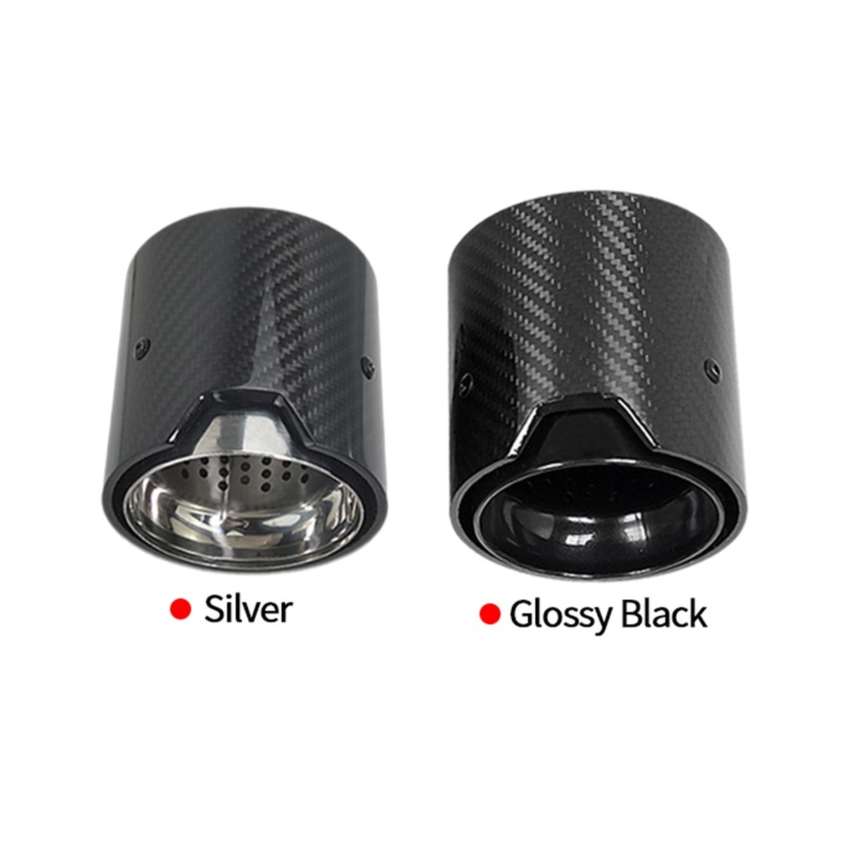 1PCS Glossy Carbon Fiber Exhaust Tip Auspuffspitze for M2