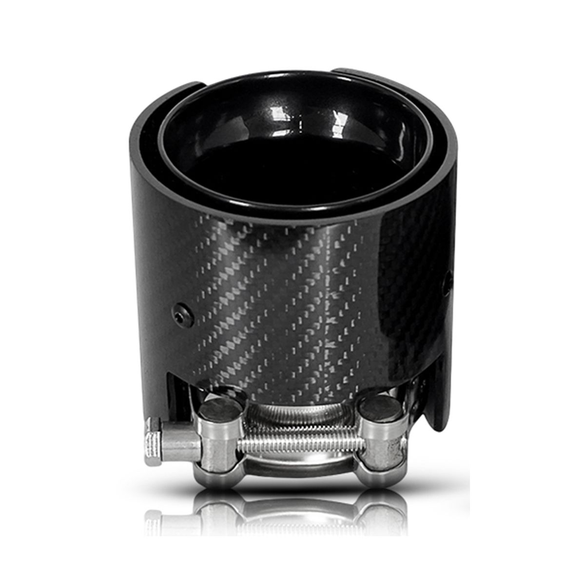 1PCS Glossy Carbon Fiber Exhaust Tip Auspuffspitze for M2