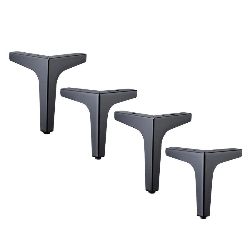Metal Furniture Legs Sofa Loveseat Chair Sectional - Set Of 4 Black