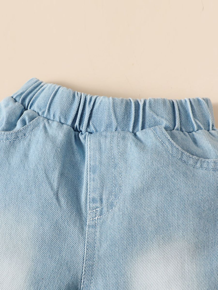0-3 Years Toddler Baby Girl Pants Solid Bell-bottoms Jeans