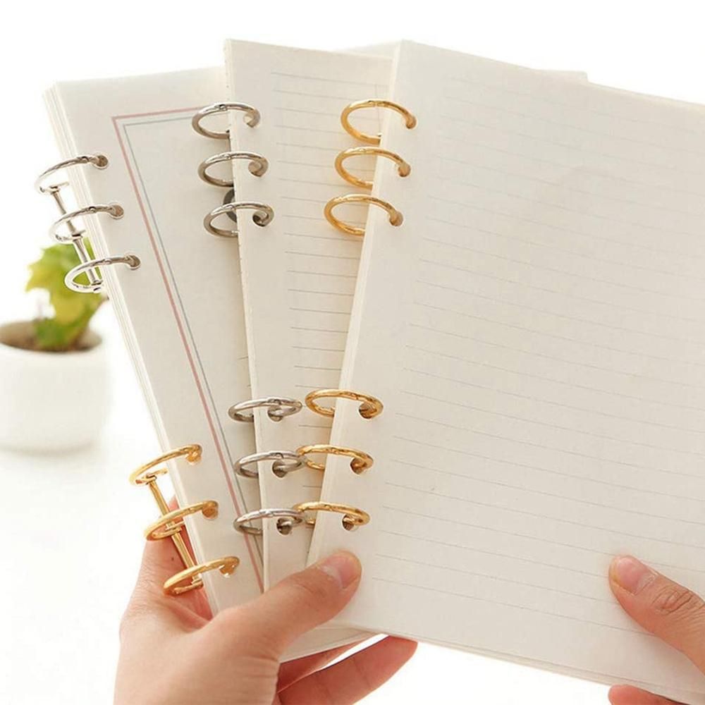 20Pcs 3 Ring Gold Book Rings Leaf Binders Office Book Rings