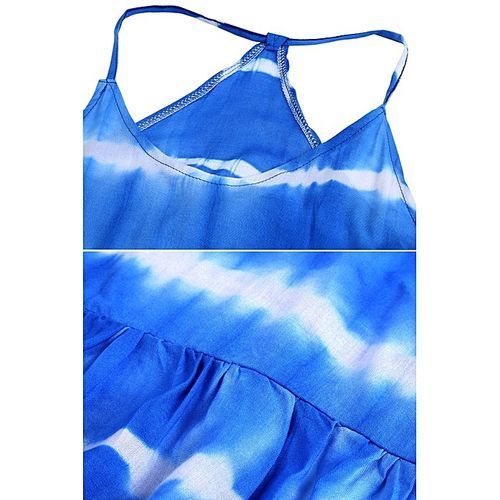 Women Sexy Casual Strap Backless Gradient Color A-Line Short Dress