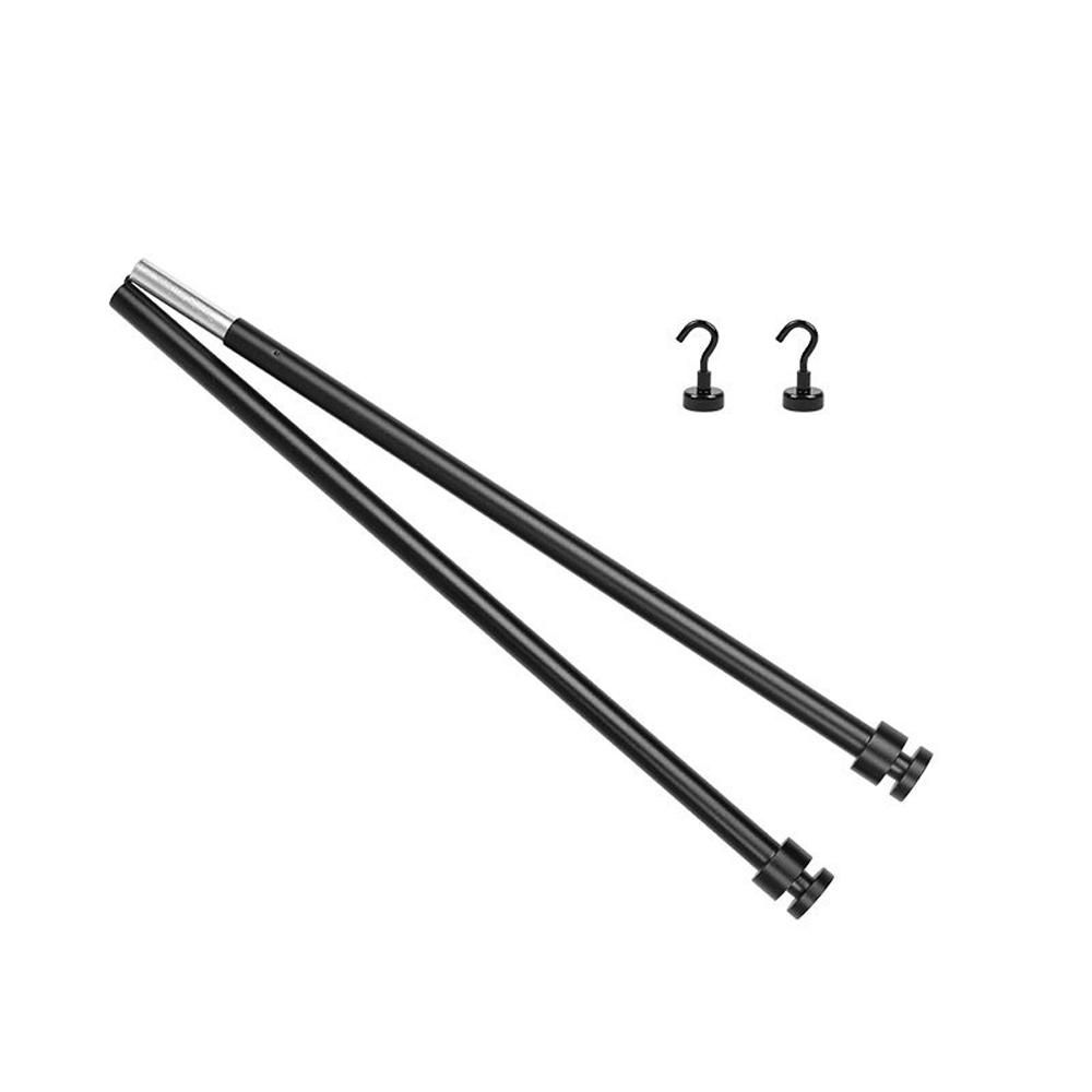 Outdoor Camping Picnic Cups Bowls Hanger Rod Portable Aluminum Alloy Storage Hangers Rod Multifunctional Foldable Table Side Magnetic Rod