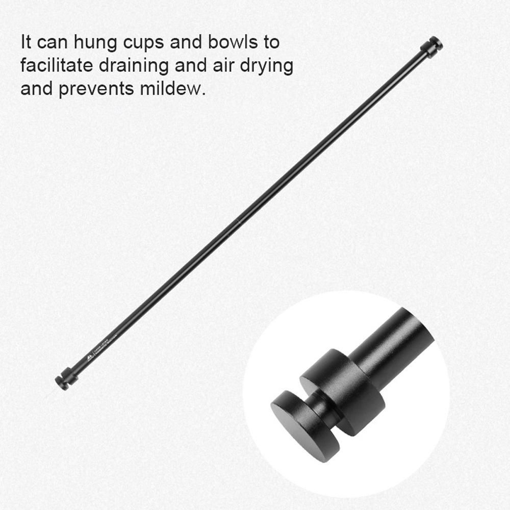 Outdoor Camping Picnic Cups Bowls Hanger Rod Portable Aluminum Alloy Storage Hangers Rod Multifunctional Foldable Table Side Magnetic Rod