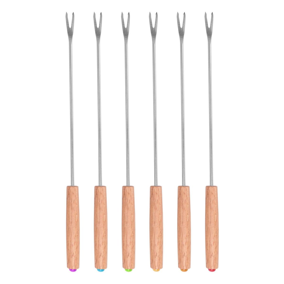 Stainless Steel Chocolate Fork Hot Pot Forks Cheese Fruit Dessert Fork Melting Skewer