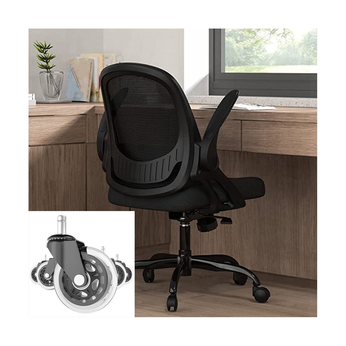 Office Chair Wheels Replacement Rubber Chair Casters for