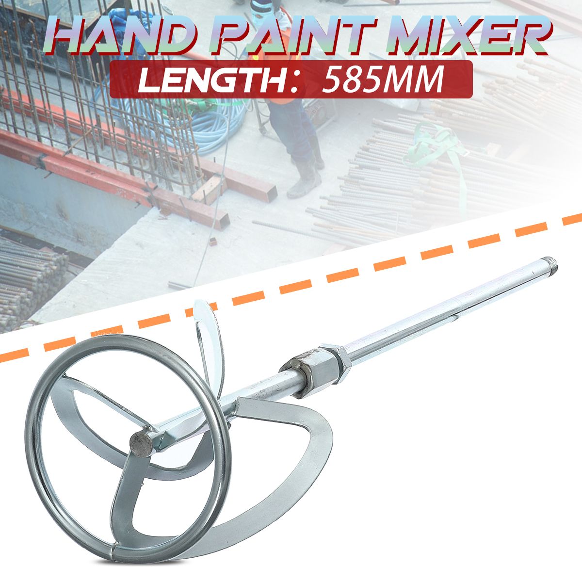 Drywall Mortar Hand-Held Mixer Plaster Cement Render Paint Tile 585MM/23'' Steel