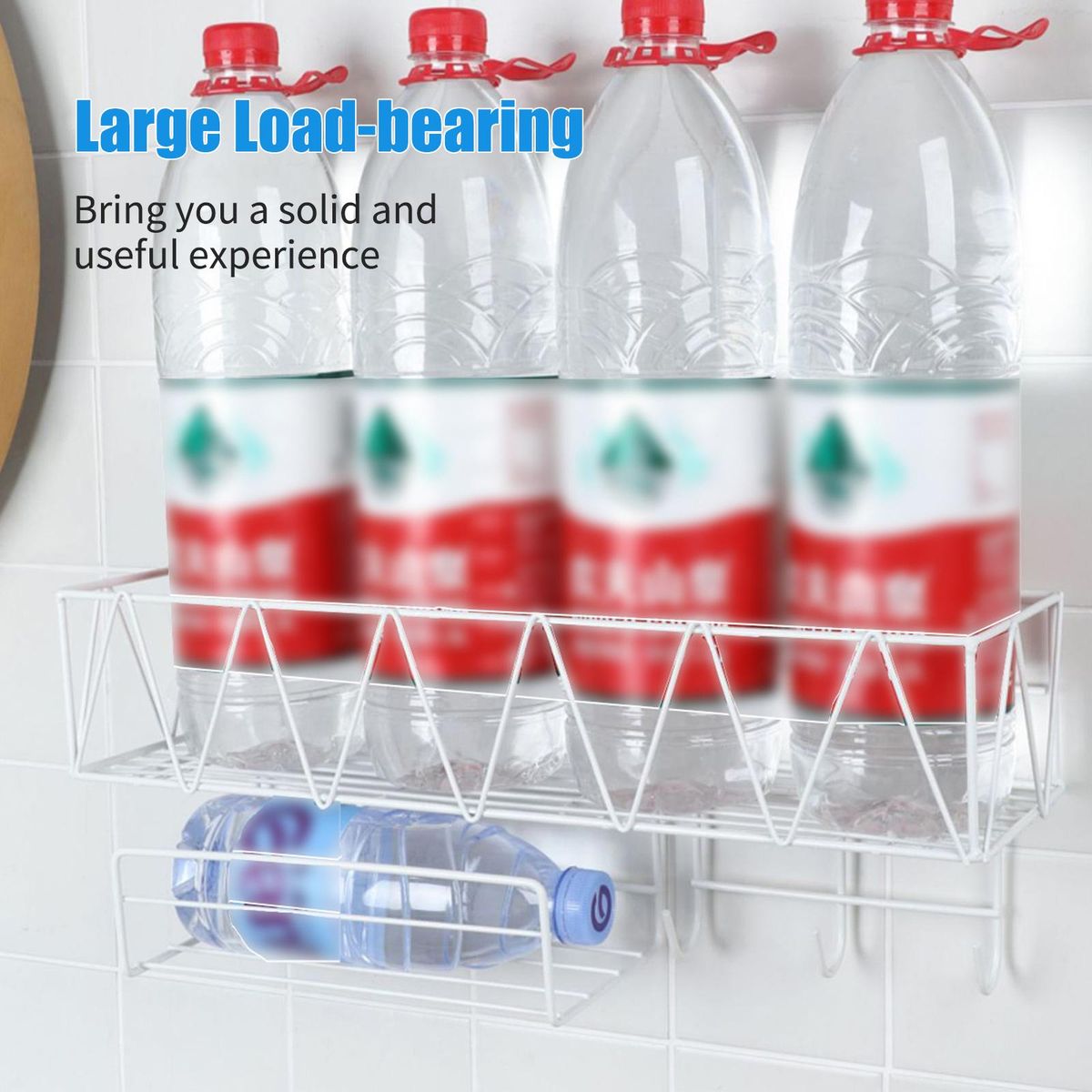 Shower Caddy With Face Towel Rack 3 Hooks Bathroom Shelf Organizer Wall Mounted Bathroom Shelf No Drilling Adhesive Shower Storage Basket Storage Rack for Toilet Dorm Kitchen