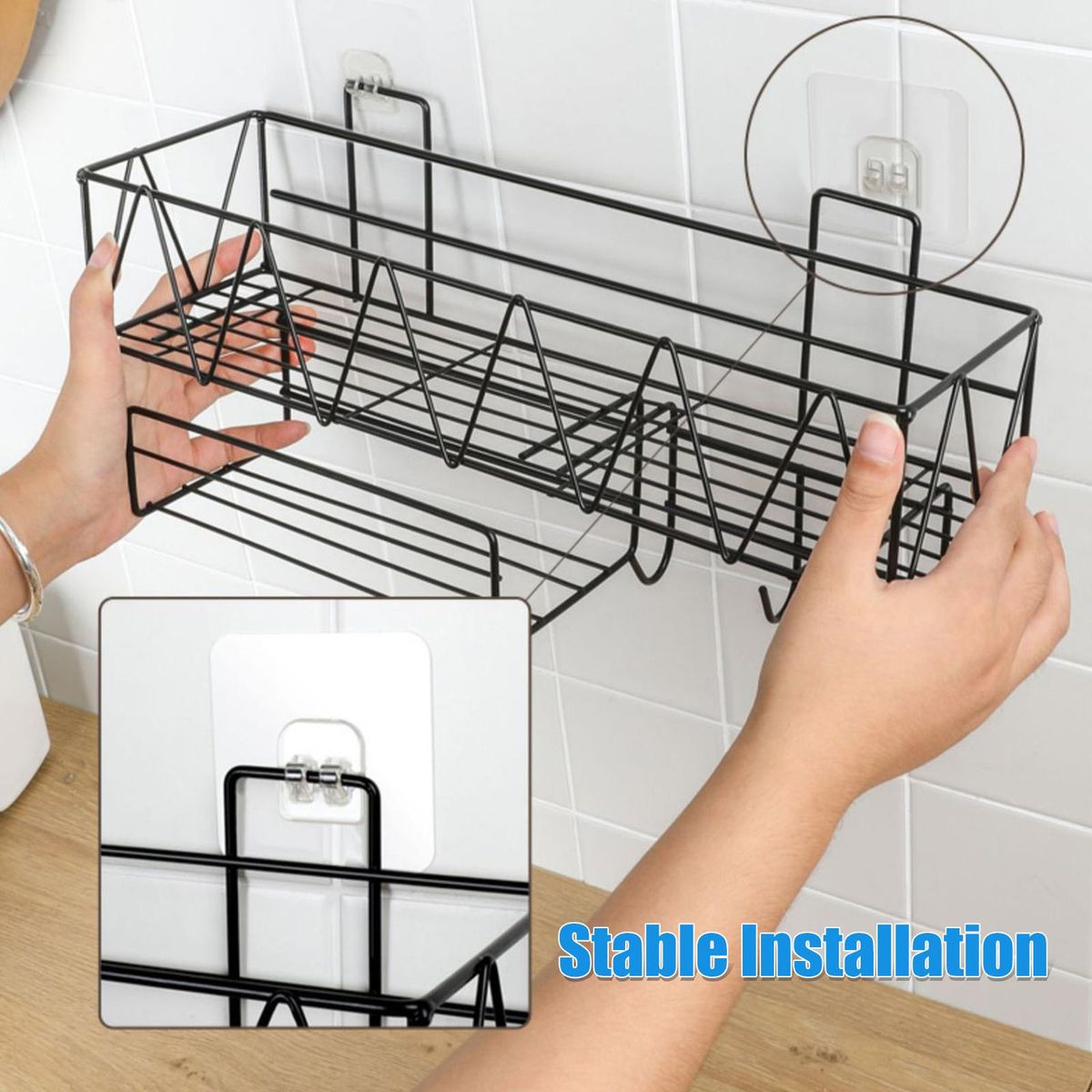 Shower Caddy With Face Towel Rack 3 Hooks Bathroom Shelf Organizer Wall Mounted Bathroom Shelf No Drilling Adhesive Shower Storage Basket Storage Rack for Toilet Dorm Kitchen