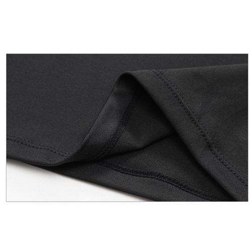 Men's Training Sports T-Shirt Fitness Compression Long Sleeve Tops（Black）
