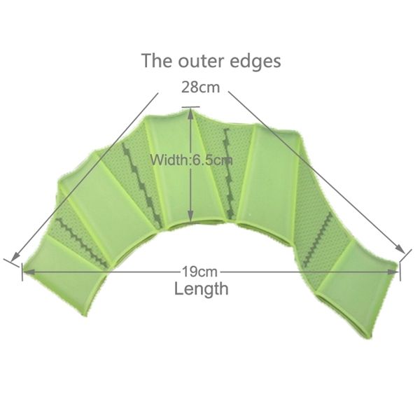 Swimming Web Fins Hand Flippers Training Gloves, L