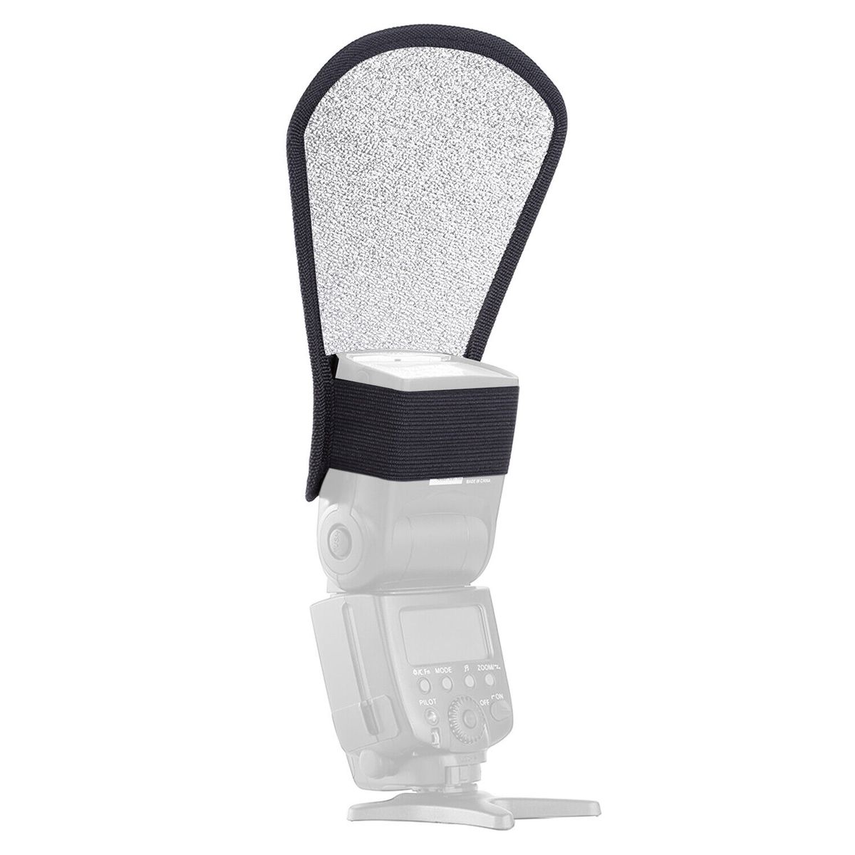 Two-Sides Flash Light Diffuser Silver/White Reflector For Speedlite Camera Flash