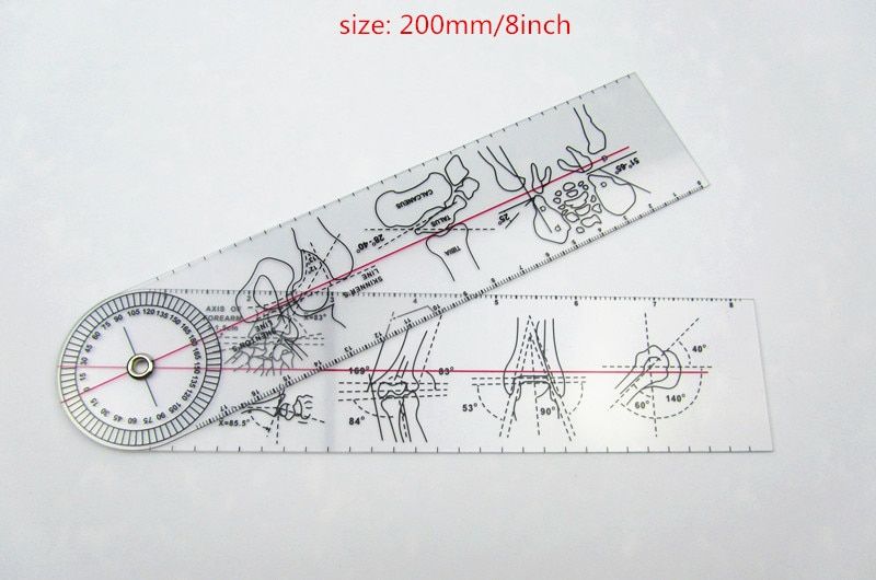 1pcs Goniometer Medical Ruler Plastic Protractor